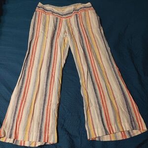 C Est 1946 Colorful Striped Wide Leg Women's Pants